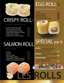 Menu Tokoyo - Les rolls suite