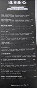 Menu Beef House Lyon - Les burgers