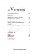 Menu Burgundy Lounge - Les vins au verre