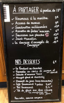 Menu Chez Micheline - Les desserts et l'apéro