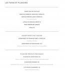 Menu ConfluTime - Les tapas et planches
