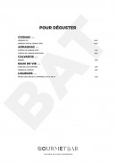 Menu Gourmet Bar - Pour déguster