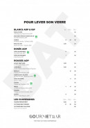 Menu Gourmet Bar - Vins