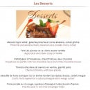 Menu La Cuvée - Les desserts