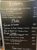 Menu Le Grenette - Les entrées, plats