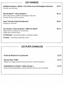 Menu Le Nord - Les viandes et plats