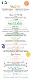Carte et menu de Le paradis du fruit à Lyon 2 — Planches, toast...