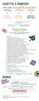 Carte et menu de Le paradis du fruit à Lyon 2 — Assiettes a composé, brunch