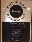 Menu Pop's Kfé - Formule midi