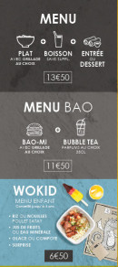 Menu Woko - Menus