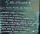 Menu Carcassonne - Un exemple de suggestions