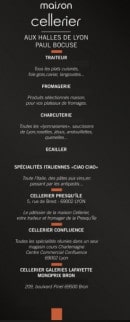 Menu Ecailler cellerier - Autres informations