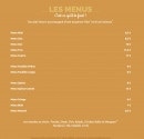 Menu Master Tacos - Les menus