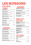 Menu Ninkasi guillotière - Les boissons