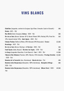 Carte et menu de Noé Atelier de la Mer à Lyon 3 — Les vins blancs