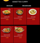 Menu Star Tandoori - Les assiettes curry