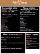 Menu tutti quanti - Les menus