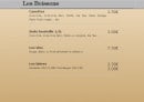 Menu Les Bobos - les boissons