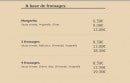 Menu Les Bobos - les pizzas à base de fromages