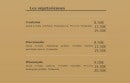 Menu Les Bobos - les pizzas végetariennes