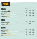 Menu Paddy's Corner - Les vins