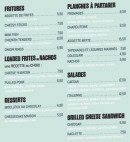 Menu Paddy's Corner - Les fritures, planches à partager et salades,...