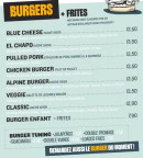 Menu Paddy's Corner - Les burgers