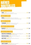 Menu Paddy's Corner - Les bières bouteilles