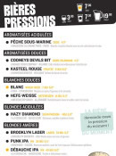 Menu Paddy's Corner - Les bières pressions