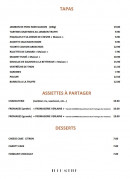 Menu Illustre - Les tapas, assiettes et desserts