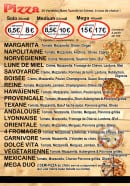 Menu L'as de Pizz - Les pizzas