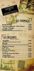 Menu L'Authentik - Les fromages et desserts