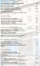 Menu Les terrasses de lyon - Les entrées, plats et desserts