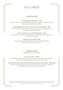 Menu Brasserie Roseaux - Les plats
