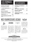 Menu F&K - Les fromages et desserts