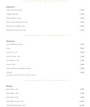 Menu Haru - Les desserts, boissons et bières