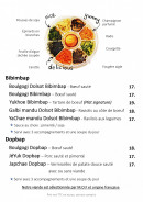 Menu Sinabro - Les bibimbab, dopbap