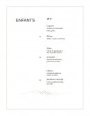 Menu Zucca - Menu enfant