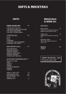 Menu Basement - Softs et mocktails