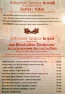 Menu Bollywood Tandoor - Les buffets