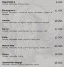 Menu Nicolo e maria - Les pizzas: romagnola, marco polo ...