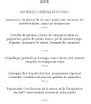 Menu picaflores - Les menus  soir