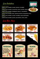 Menu L' Atelier Pizza - Les salades, tex mex et boissons, ...