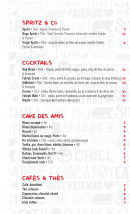 Menu La Fabryk - Les cocktails, vins et cafés,...