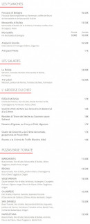 Carte et menu de Pizzeria  Le Napolitain à Lyon 8 — Les planches, salades et ardoise du chef, ...