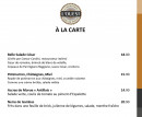 Menu L'Ouest - La carte