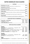 Menu L'Ouest - Cocktails et champagnes