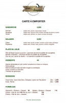 Menu Terroir & Nénuphar - Carte à emporter