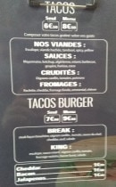 Menu Break - Les tacos