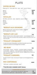 Menu Chez l'Asiat - Les plats